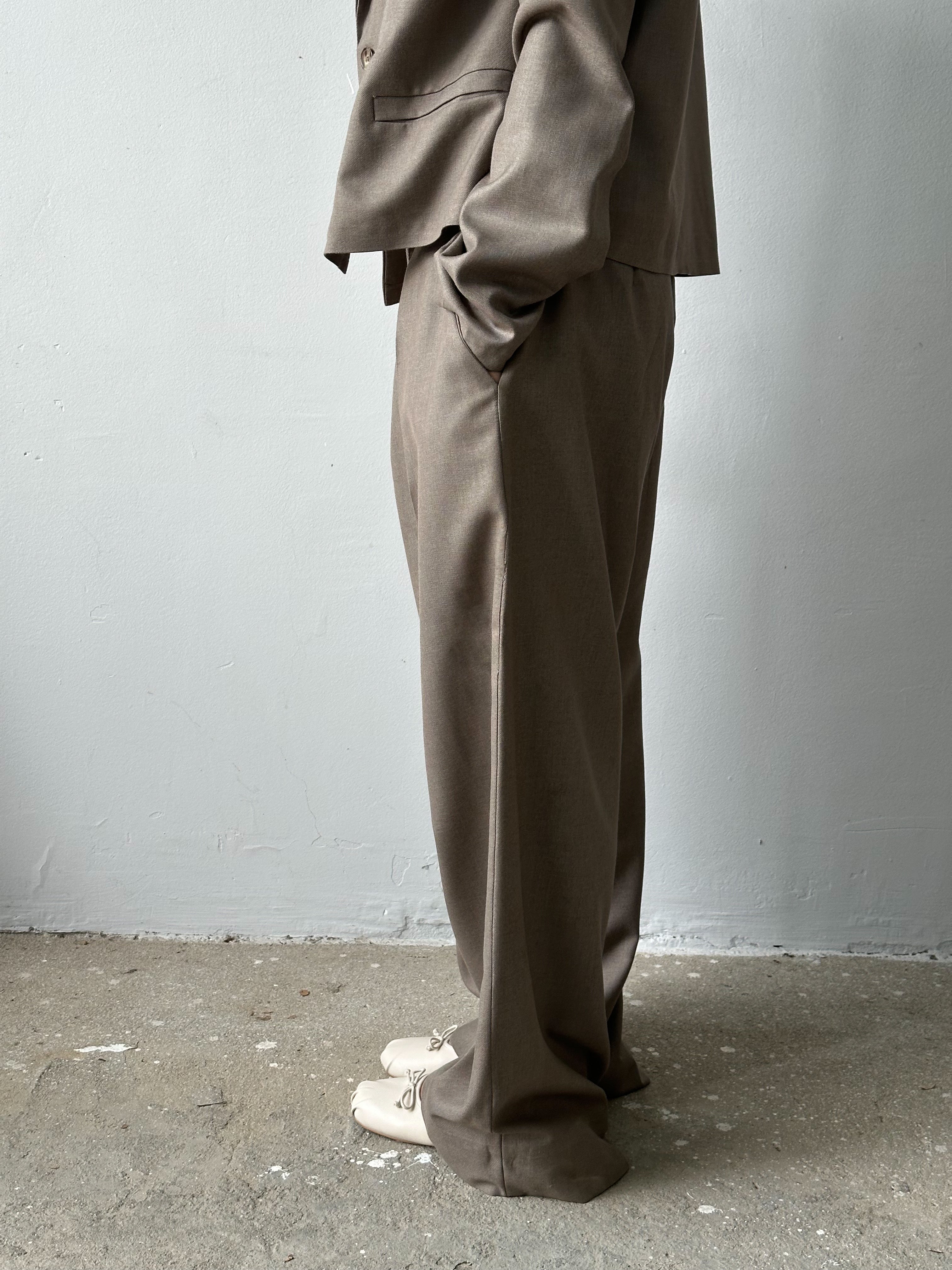 Taupe Pleated Pants