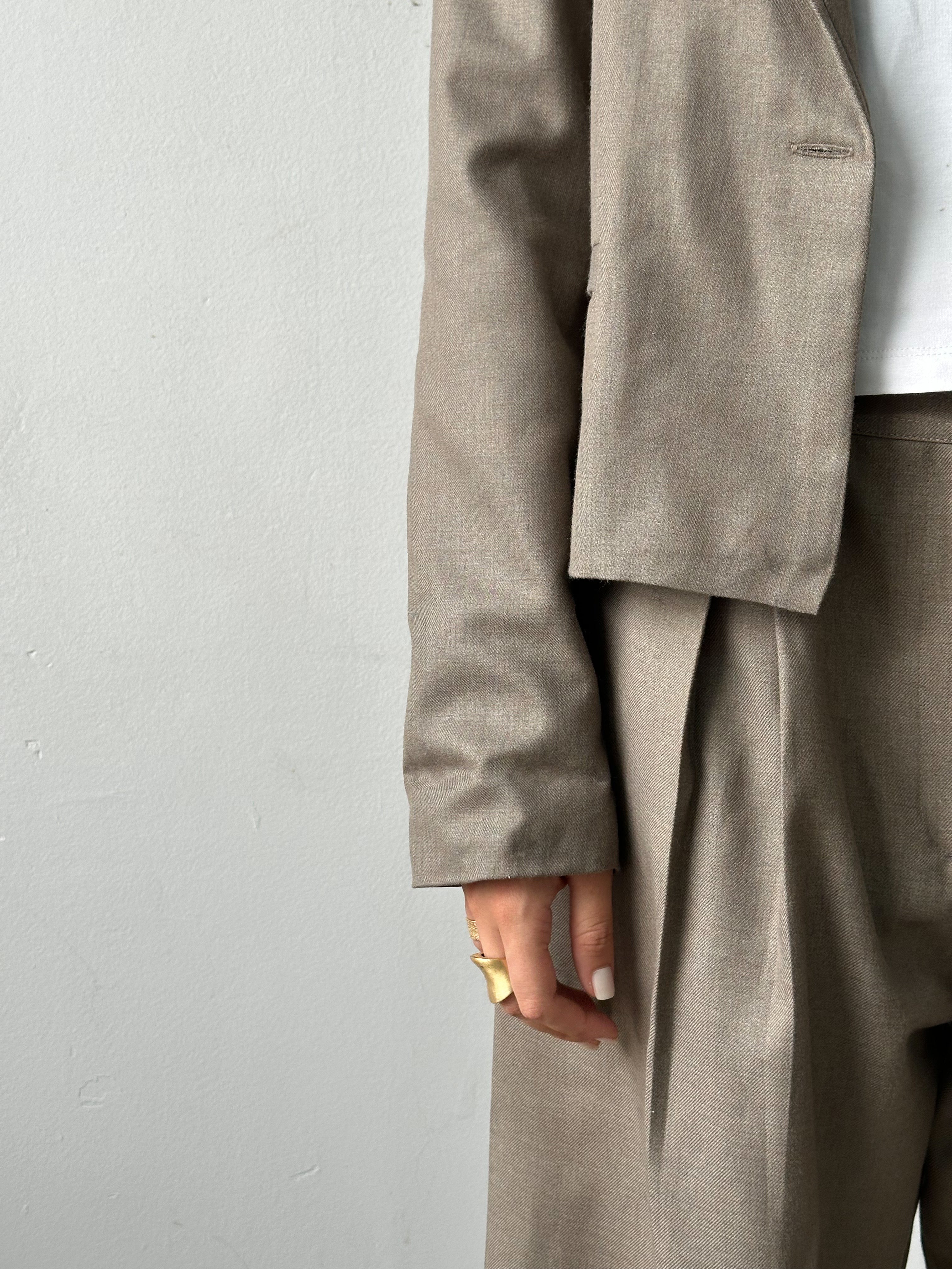 Taupe Boxy Blazer