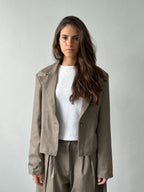 Taupe Boxy Blazer