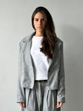Gray Boxy Blazer