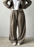 Taupe Pleated Pants