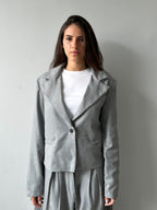 Gray Boxy Blazer