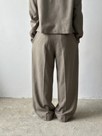Taupe Pleated Pants