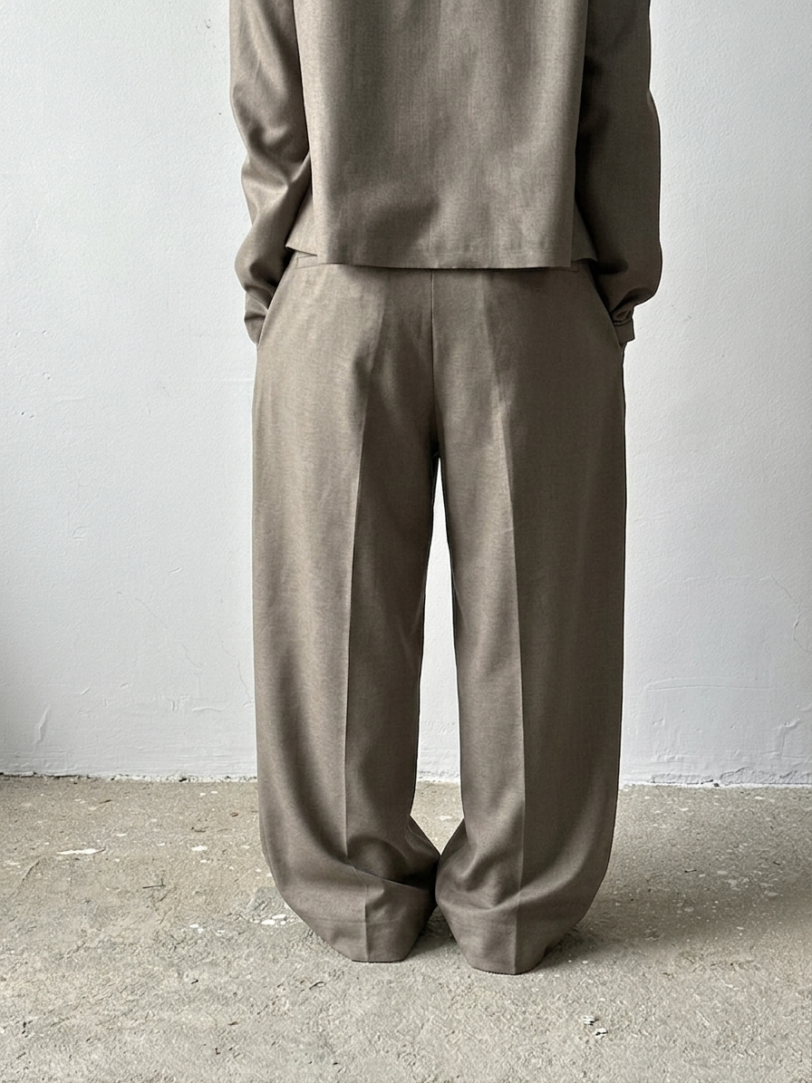 Taupe Pleated Pants