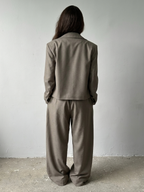 Taupe Boxy Blazer