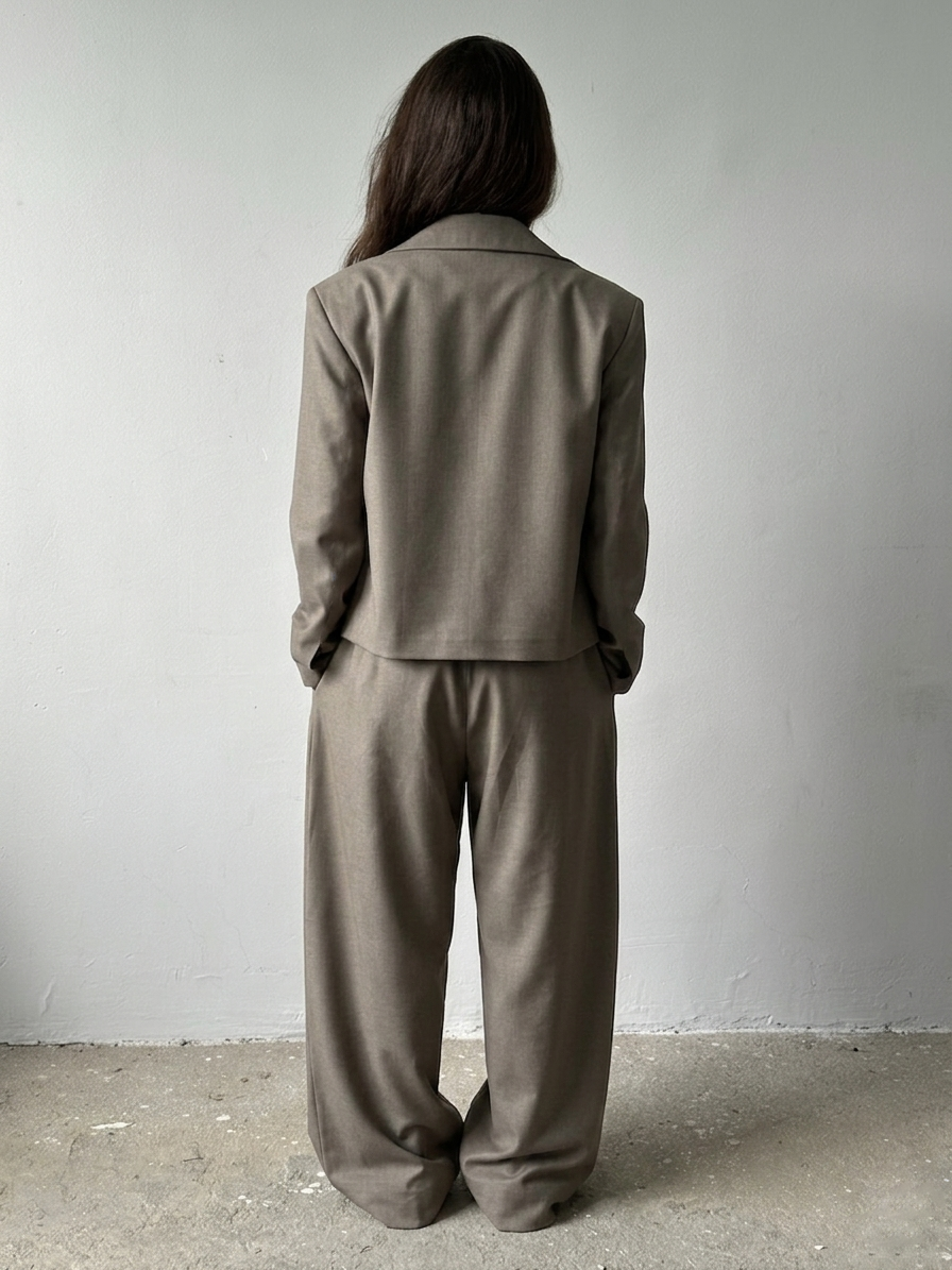 Taupe Boxy Blazer