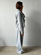 Gray Pleated Pants