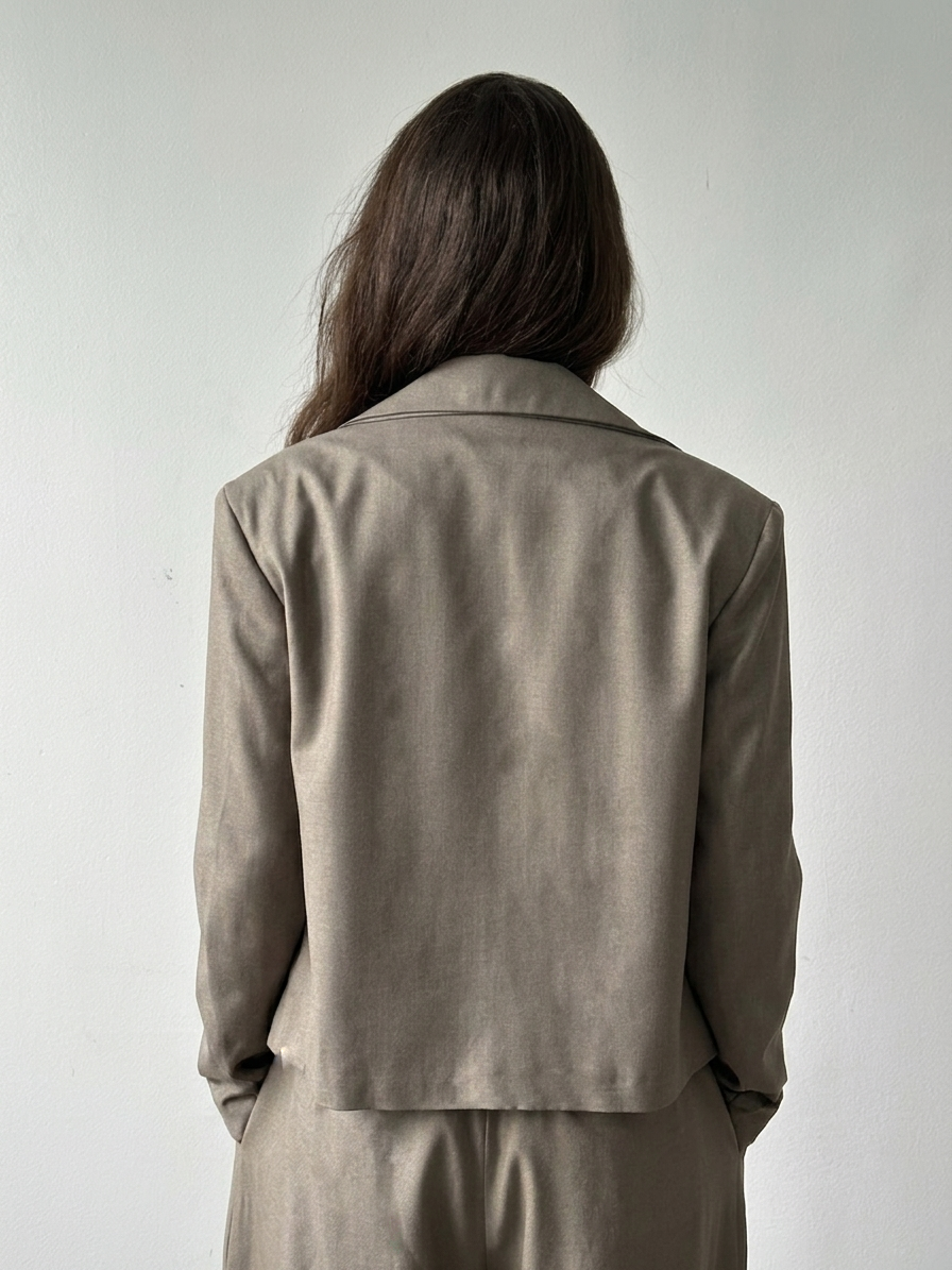 Taupe Boxy Blazer