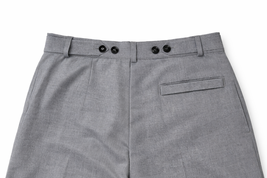 Gray Pleated Pants