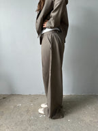 Taupe Pleated Pants