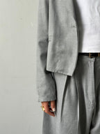 Gray Boxy Blazer