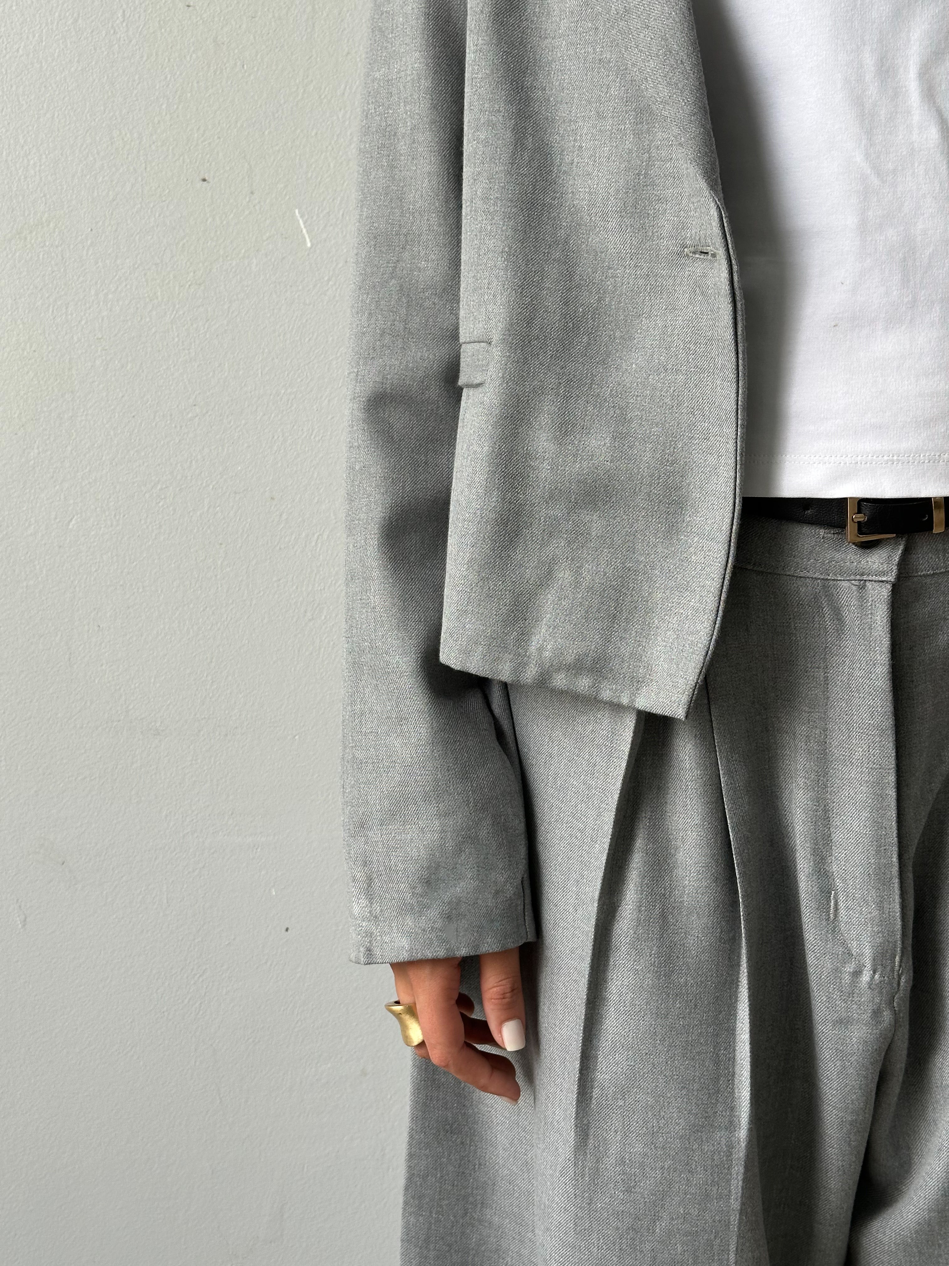 Gray Boxy Blazer