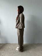 Taupe Pleated Pants