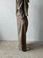Taupe Pleated Pants