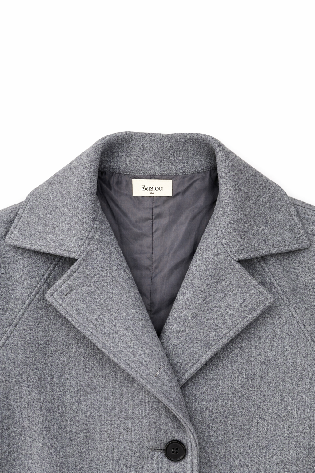Grainy Gray Wool Coat