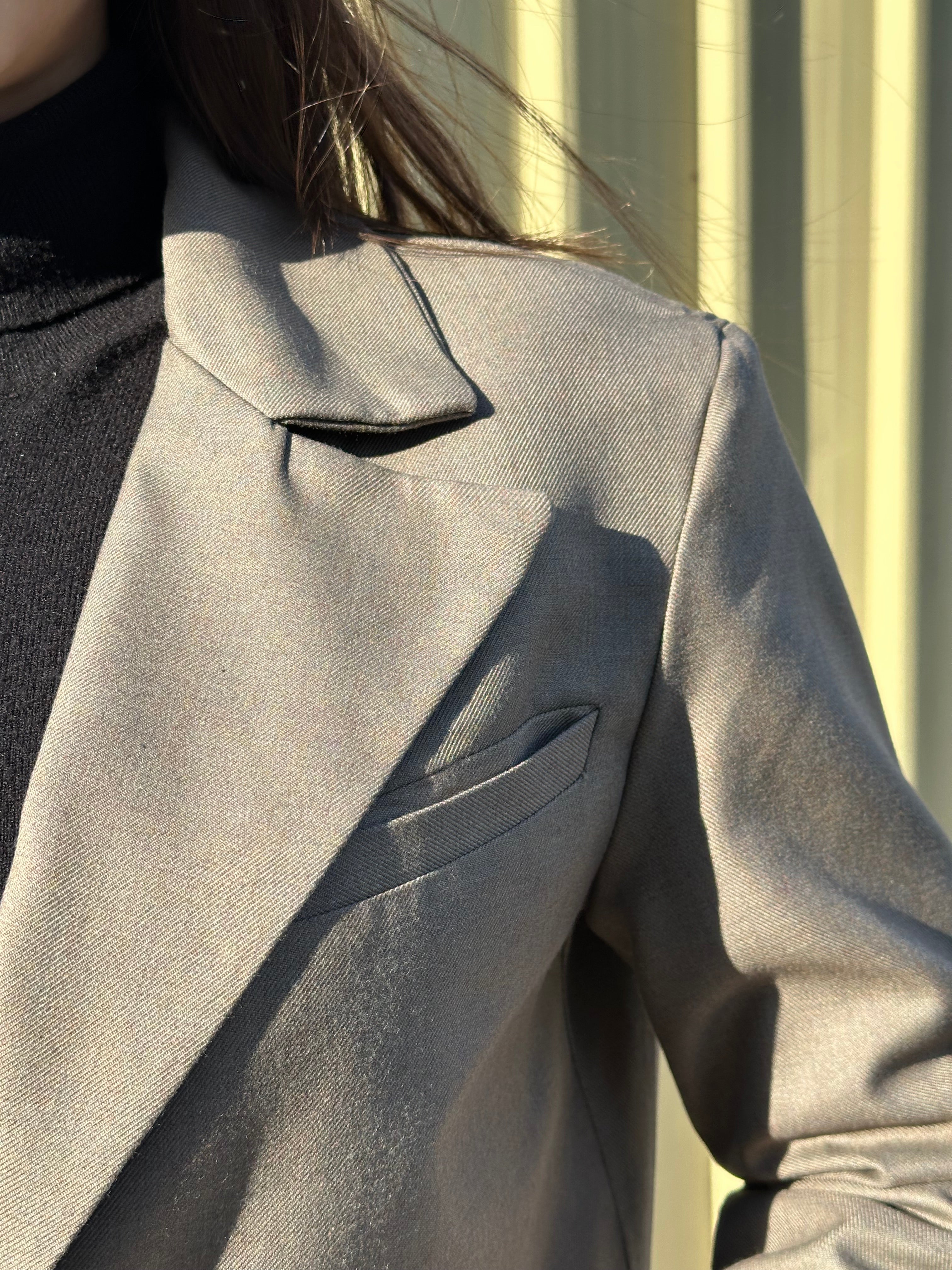 Taupe Boxy Blazer
