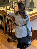 Grainy Gray Wool Coat