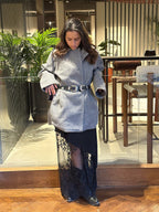 Grainy Gray Wool Coat