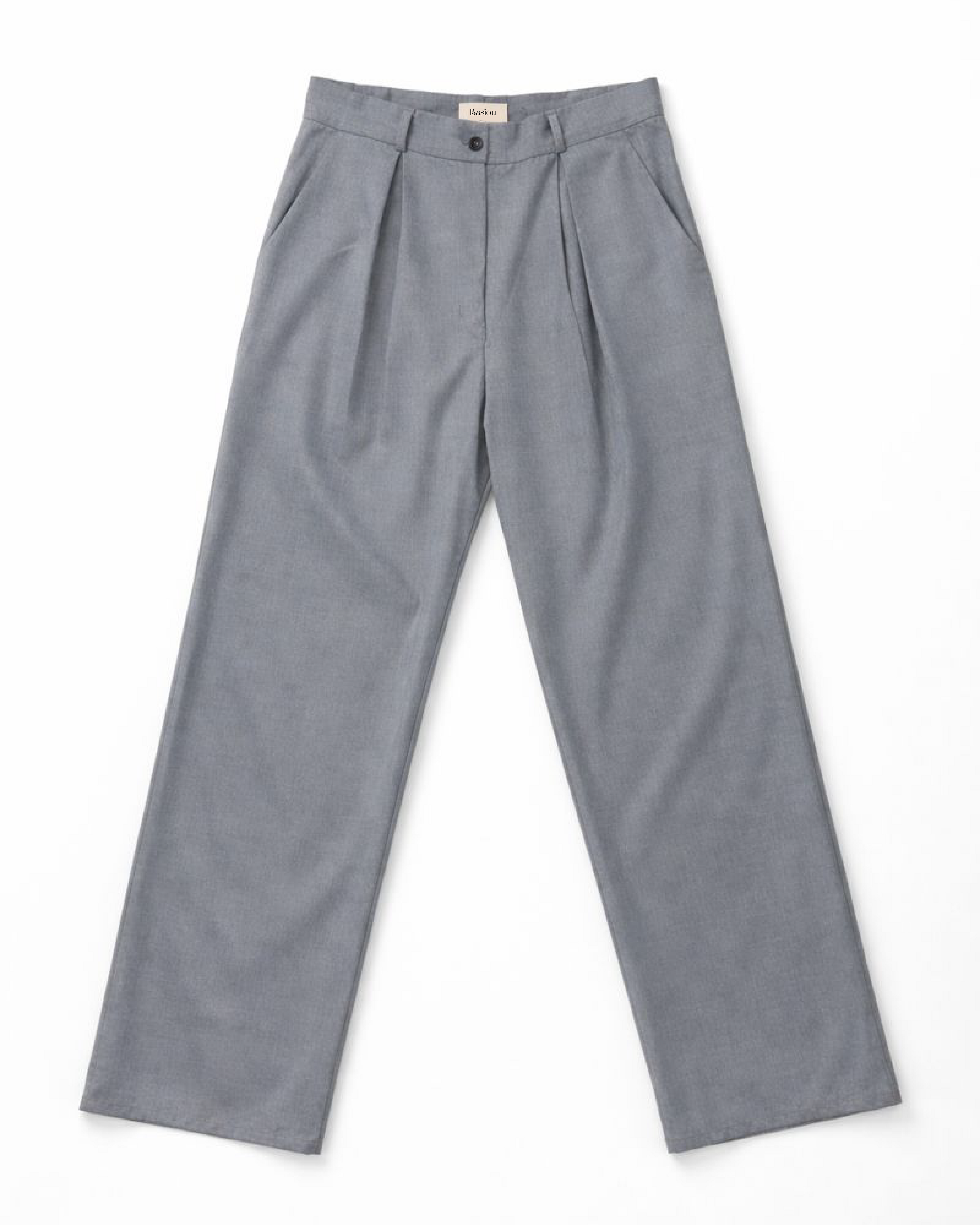 Gray Pleated Pants
