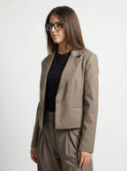 Taupe Boxy Blazer