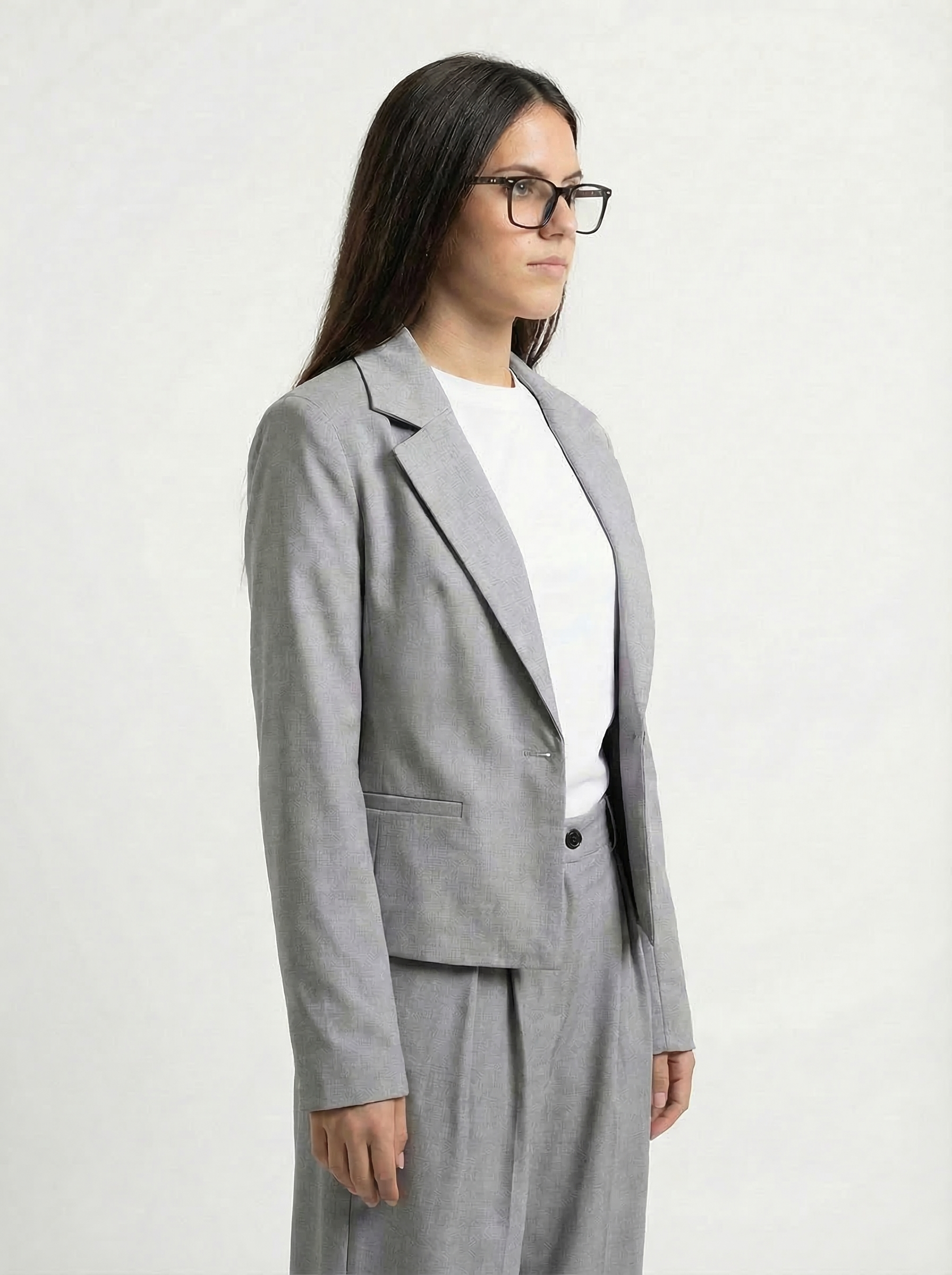 Gray Boxy Blazer
