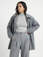 Grainy Gray Wool Coat