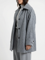 Grainy Gray Wool Coat