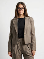 Taupe Boxy Blazer