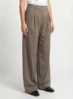 Taupe Pleated Pants